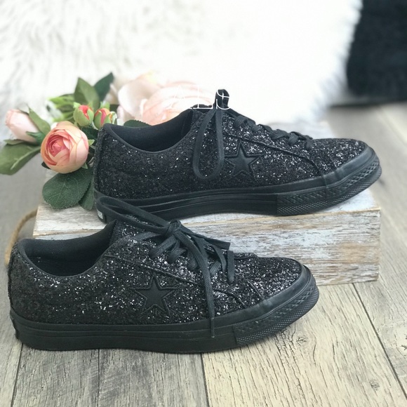 Converse OneStar OX Glitter Black Black W AUTHENT - Picture 3 of 8